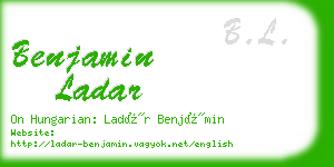 benjamin ladar business card
